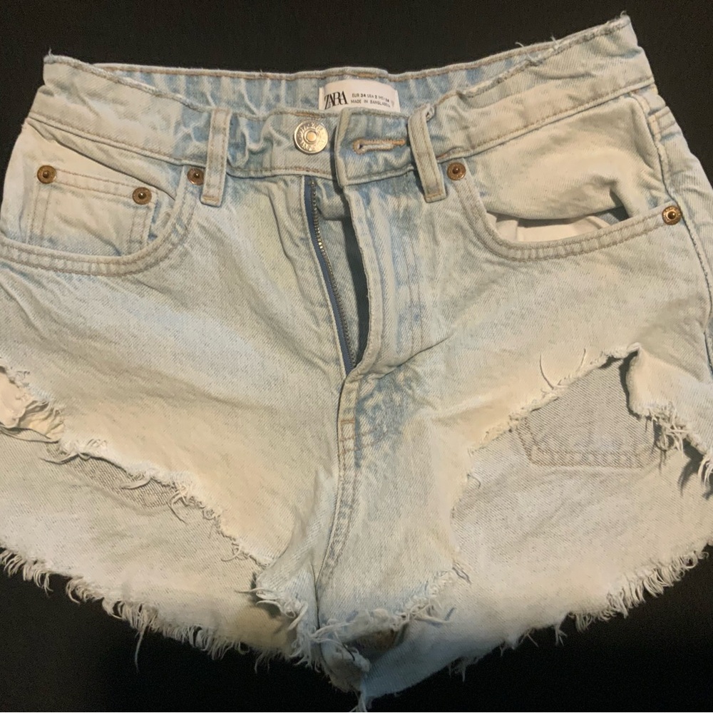 Size 2 - ZARA Women's Distressed Denim Shorts